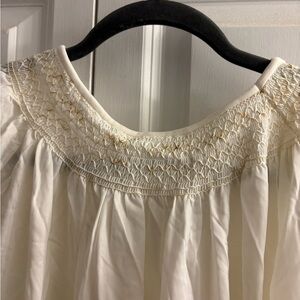 Trillium White Smocked nightgown